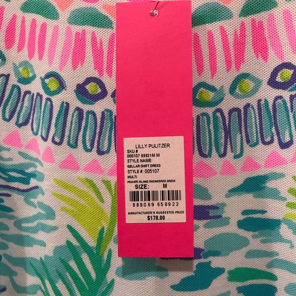 Lilly Pulitzer Gellar shift dress.  Size M.  Multi private Island - Picture 3 of 6